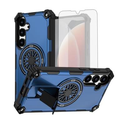 Imagem de Asuwish Capa de celular para Samsung Galaxy S24 Plus/S25 Plus S24+ S25+ 5G com protetor de tela de vidro temperado e suporte magnético para celular S24Plus 24S + S 24 24+ S25Plus 25S 25+ SM-S936U