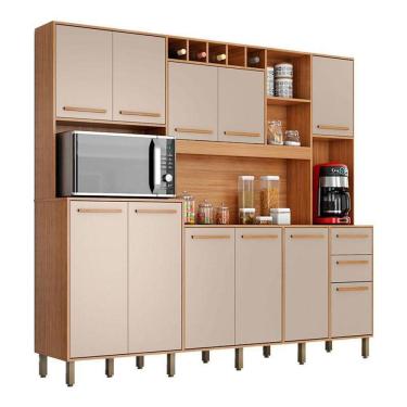 Imagem de Kit Cozinha Compacta Petra Cinamomo Off White - Valdemóveis