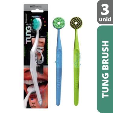 Imagem de TUNG BRUSH  Escova p/ Limpeza Lingual  3 unidades - Curaprox