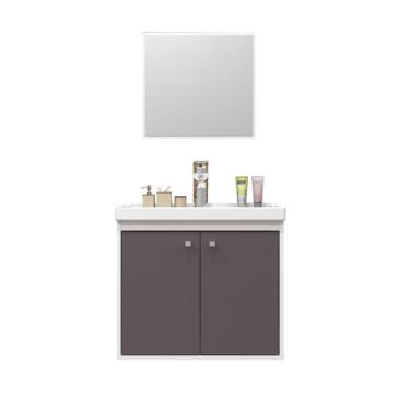 Imagem de Gabinete Banheiro Em Mdf Com Pia Cuba - Bergamo - Riverzza