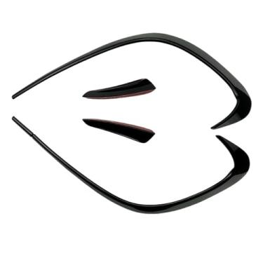 Imagem de Para-choque dianteiro preto brilhante, spoilers, saídas de ar, compatível com Mercedes-Benz W117 CLA Classe CLA200 CLA250 CLA260 2016-2019(4pcs)