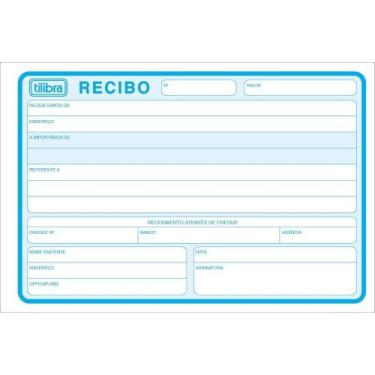 Imagem de Recibo Comercial Sem Canhoto 1/4 50 Folhas Tilibra, Unico