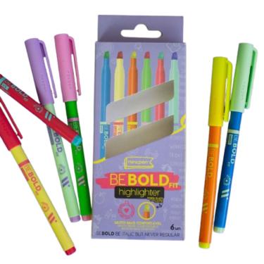 Imagem de MARCA TEXTO BE BOLD FIT - PONTA SLACK - 6 UNIDADES - NEWPEN