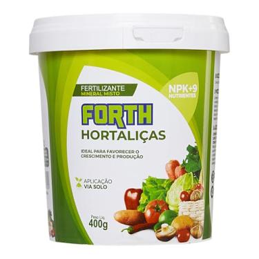 Imagem de Adubo Forth Hortaliças, Adubo para Horta, NPK (Nitrogênio, Fósforo, Potássio), Micronutrientes, Nutrição Balanceada, Balde, 400g