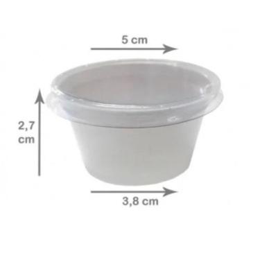 Imagem de Pote Para Molho 30ml Branco G695 50 Un - Galvanoteck