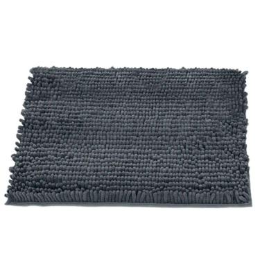 Imagem de Tapete Buettner Microfibra Antiderrapante Chenille Ginko 50cmx70cm Grafite