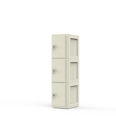Imagem de Armário Plástico EcoLocker Triplo Nk 1763 - Nilko, Bege