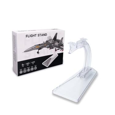 Imagem de ArtorBricks Display Stand Air Force Series Fighter,for Plane Building Brick Toys etc. Angle Display, Plastic Transoarent Display Stand only.