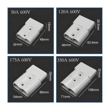 Imagem de Kit De Conectores De Bateria Anderson Plug De 50A 120A 175A 350A 600V,