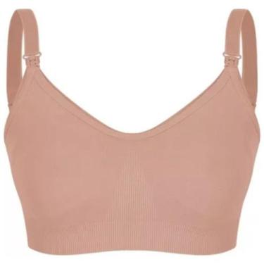 Imagem de Sutiã Amamentação Gestante Trifil Sem Costura Microfibra, Macadâmia, 4