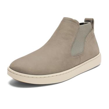 Imagem de OLUKAI Bota feminina Pehuea Mid slip on, sapatos casuais para o dia a dia com design fácil de colocar e tirar, couro impermeável, ajuste confortável e solas de borracha com aderência molhada, Cinza