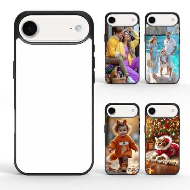 Imagem de FOQENCCI Capa de telefone de sublimação compatível com iPhone Air/5 peças, impressão em branco prensa térmica macia TPU antideslizante capa protetora preta