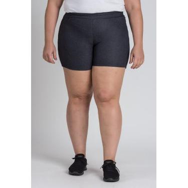 Imagem de Bermuda Feminina Plus Size Sarja Cós Elástico Atrás -Serena, G1, Marin