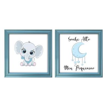Imagem de Kit 2 Quadro Decorativo Infantil Quarto Bebê Menina e Menino - SHD  So