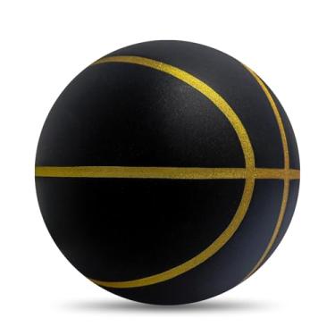Imagem de WAYNHUI Bola de basquete silenciosa oficial tamanho 7 (75 cm) nova espuma sem ar ranhurada basquete sem som para drible silencioso e treinamento interno não comprimido – presente para jovens (preto
