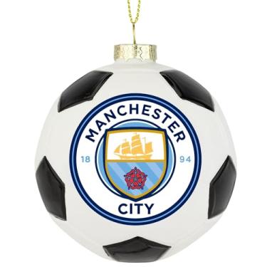 Imagem de Tree Buddees x Enfeite de Natal oficial do Manchester City FC Football Club Bauble edição limitada - Equipe de futebol da Premier League (bola de vidro)