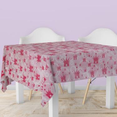 Imagem de 1 Toalha Mesa TNT Festa Estampado Princesa Rosa 140X500