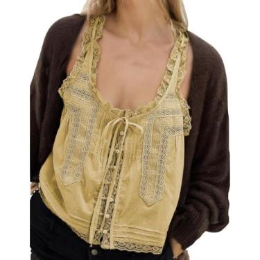 Imagem de Camiseta regata feminina FUNTOUR com acabamento em renda Beach Vacatio