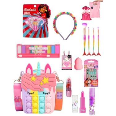Imagem de Presente Menina Maquiagem Criança Com Bolsa Pop It