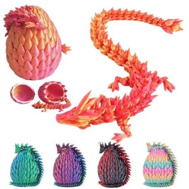 Imagem de Estatueta de dragão de dragão impressa em 3D com ovo de dragão - Marca