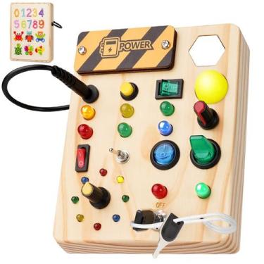 Imagem de Placa Montessori Toddler Busy Board RELODICA com 27 luzes LED