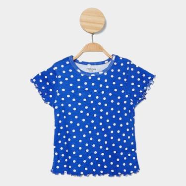 Imagem de Blusa Infantil Hering Casual Menina, Azul, 8A