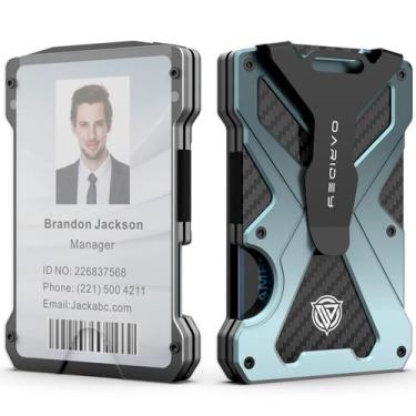 Imagem de Carteira Oaridey Minimalist Slim Alumínio com Bloqueio RFID