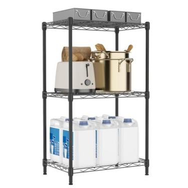 Imagem de Prateleira M MZG Rack de armazenamento de metal de 3 camadas com rodas