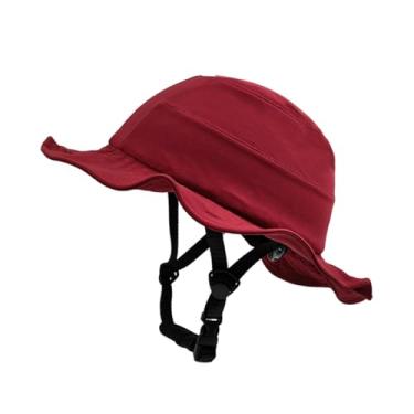 Imagem de simhoa Capacete de bicicleta, boné, tipo chapéu, capacete de ciclista, chapéu de surf, unissex, feminino, Red L