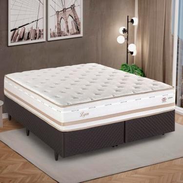 Imagem de Colchão King Molas Maxspring Lyon 193x203x31cm Herval Branco/Bege