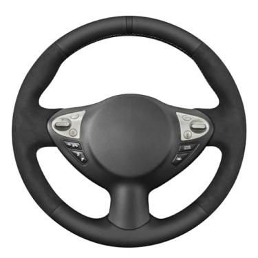 Imagem de MEWANT Capa de volante com costura DIY para Nissan Juke 2011-2017/Maxima 2009-2014/370Z 2011-2020/ Sentra 2017-2019 Acessórios de volante