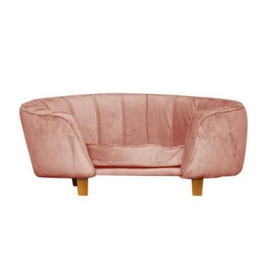Imagem de Poltrona Cama Caminha Pet Laddi Veludo Rose Dvinn Rose - DIVINI