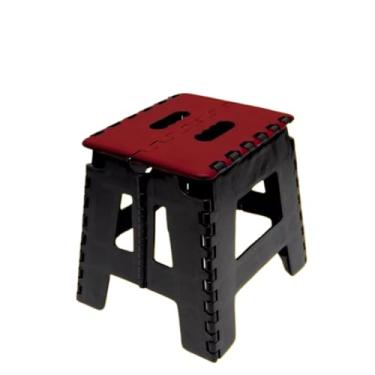 Imagem de Banqueta Banquinho Dobrável De Plástico Até 100 Kg Resistente Para Viagem