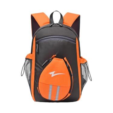 Imagem de oshhni Mochila de tênis de mesa multifuncional, à água, bolsa de tênis à prova d'água, bolsa de transporte para raquete para atletas adultos, Cinza