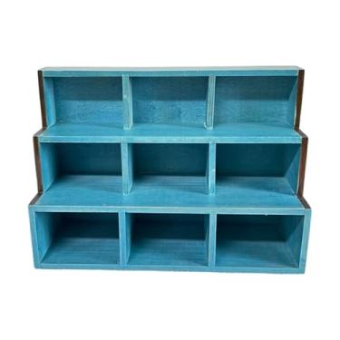 Imagem de Generic Suporte de parede para armazenamento de 9 cubos, organizador de armário de exposição versátil, prateleira aberta para artigos de papelaria e itens