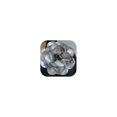 Imagem de Broches de flor rosa de tecido de cetim delicado elegante flor de camélia broche grande alfinetes de lapela festa de casamento dança banquete para mulheres vestido terno cerimônia acessórios de roupas