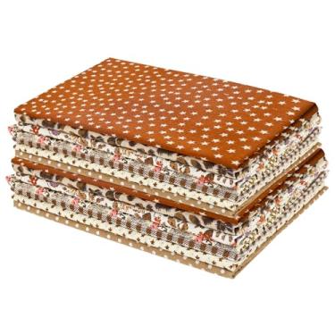 Imagem de 14 peças de quadrados de tecido de algodão para costura, pacote de tecido de algodão macio de 50,8 cm x 50,8 cm para costura de patchwork, quilting, artesanato, decoração DIY e roupas de boneca, 7