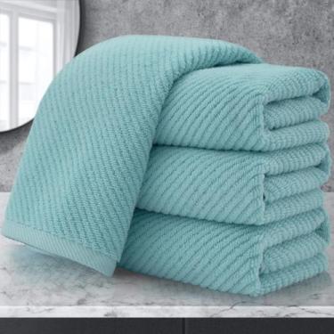 Imagem de Toalhas de mão VOOVA & MOVAS Teal 100% algodão, conjunto de 4