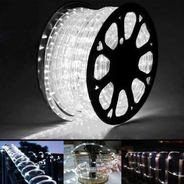 Imagem de Luzes de corda LED Jnaurb 50ft 360 Outdoor Waterproof White