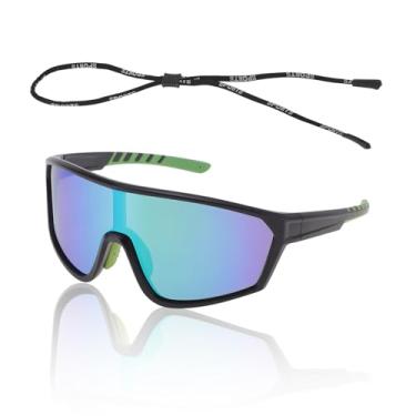Imagem de TUCKBOLD 1 conjunto de óculos de sol de motocicleta Tri-Acetil Cellulos PC UV400 para esportes ao ar livre para motocross Dirt Bike ATV Lente verde armação preta e verde