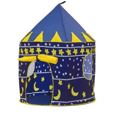 Imagem de Barraca Infantil Castelo Azul  Tenda Dobrável para Meninos  Espaço de 