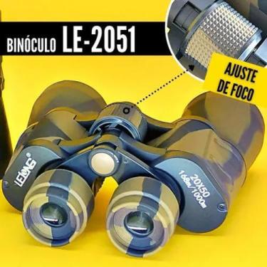 Imagem de Binóculo Camuflado Profissional Le-2051 -20x50 Longo Alcance Alta Niti