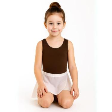 Imagem de Collant Infantil Menina Jazz Colorido - Magic Sky, Marrom, 6