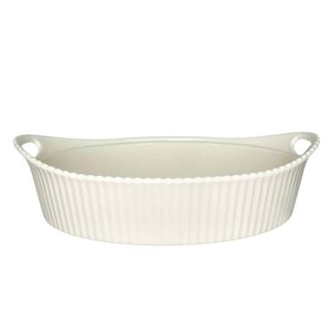 Imagem de Travessa Oval Canelada 960Ml Melamina Bestfer 24Cm.