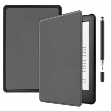 Imagem de Akacy Capa de textura de couro sintético para Kindle de 6 polegadas 8ª geração (2016, modelos SY69JL). Capa traseira de borracha TPU de silicone flexível e fina, fina, com cantos reforçados (2)