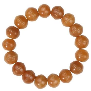 Imagem de Pulseira Bodhizi Beaded Natural de 12 mm e 17 miçangas com escultura e