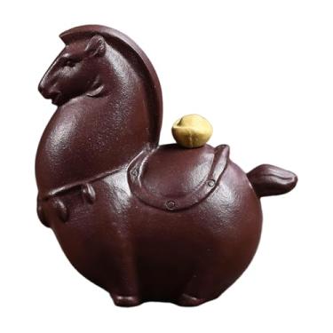 Imagem de Baoblaze Animal de Estimação para Chá, Enfeite de Mesa Adorável, Pequena Estatueta de Cavalo, Artesanato para Chá em Casa, Escritório, Sala de Chá, Prateleira, Tolet