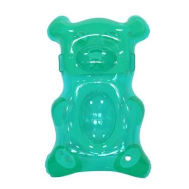 Imagem de harayaa Boia inflável em formato de ursinho de goma para piscina, decoração divertida para festas com alças, prancha de surfe inflável infantil para, Verde