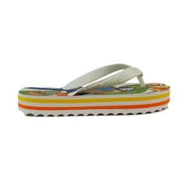 Imagem de Chinelo Feminino Farm Rainbow Print J1006000080001U Off White-Feminino