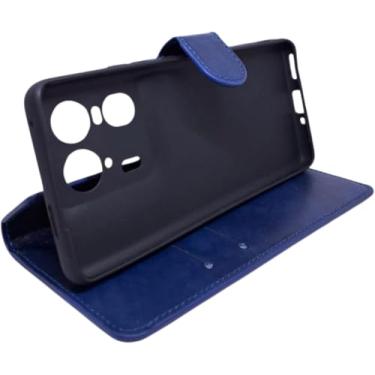 Imagem de Capa Carteira Compatível com Motorola Moto Edge 50 Ultra, Cor Azul Marinho